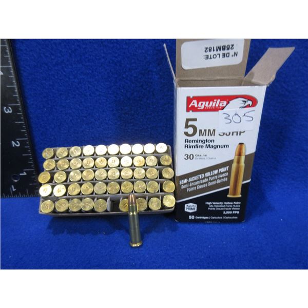 5MM 30gr SJHP Remington RF Magnum Aguila Cartridges