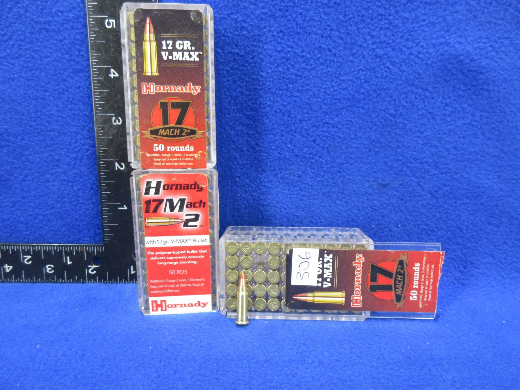 17 Mach 2 17gr V-Max Hornady Cartridges