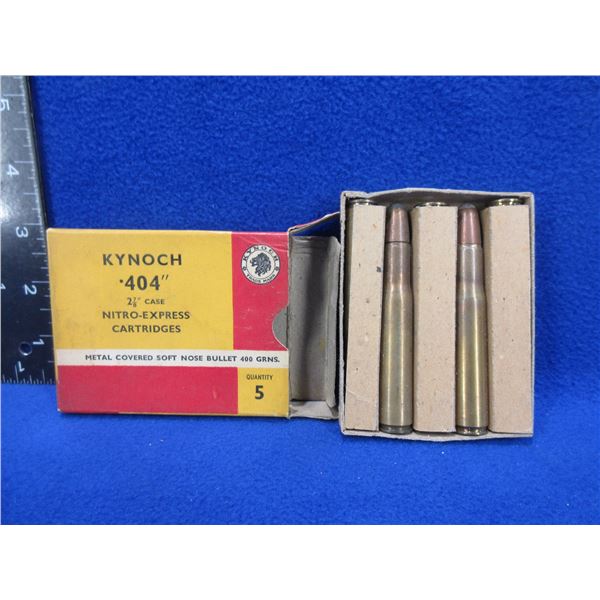 Collector Ammo - 404 Kynoch Nitro-Express Cartridges