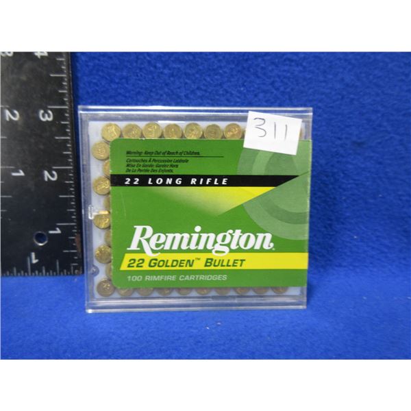22 LR 40gr HV Plated RN Remington Golden Bullet Cartridges