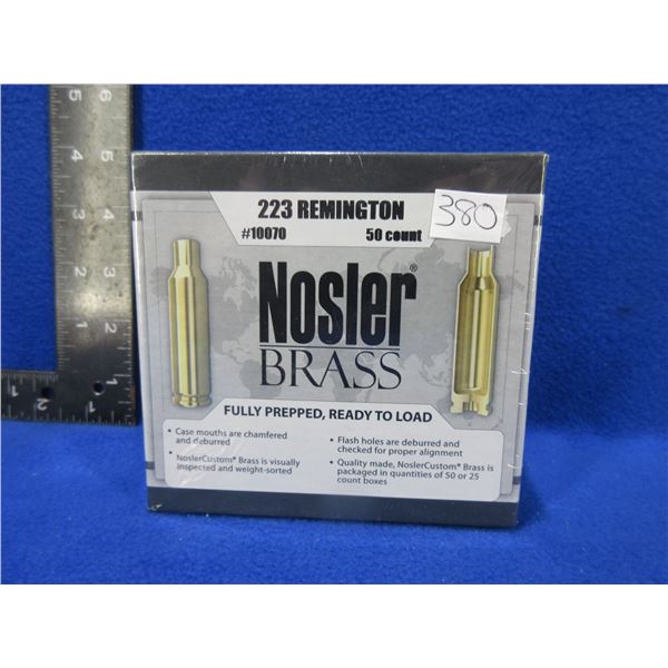 Brass Only - 223 Remington Nosler Unprimed