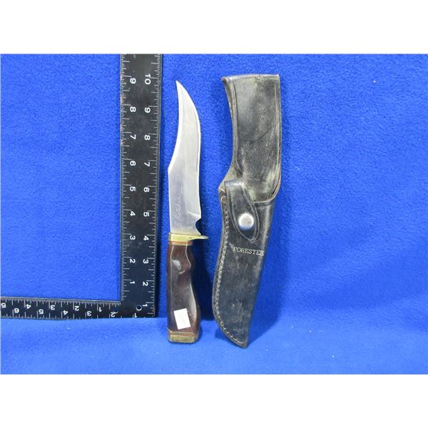 Forester HiStainless Fixed Blade Knife with Leather Sheath