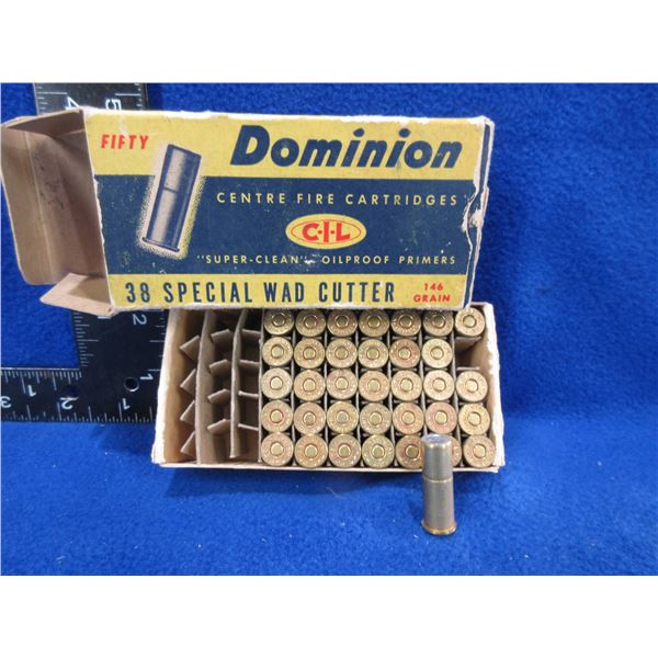 Collector Ammo - 38 SWC 146gr CIL Dominion Cartridges