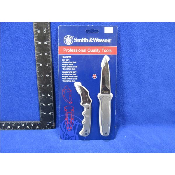 NEW - S&W Knife Set - Boot Knife and Karambit Neck Knife