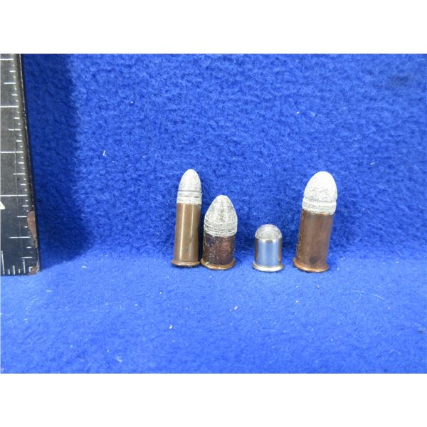 Collector Ammo - 4 Rimfire Cartridges - .41, .38, .32, 9MM