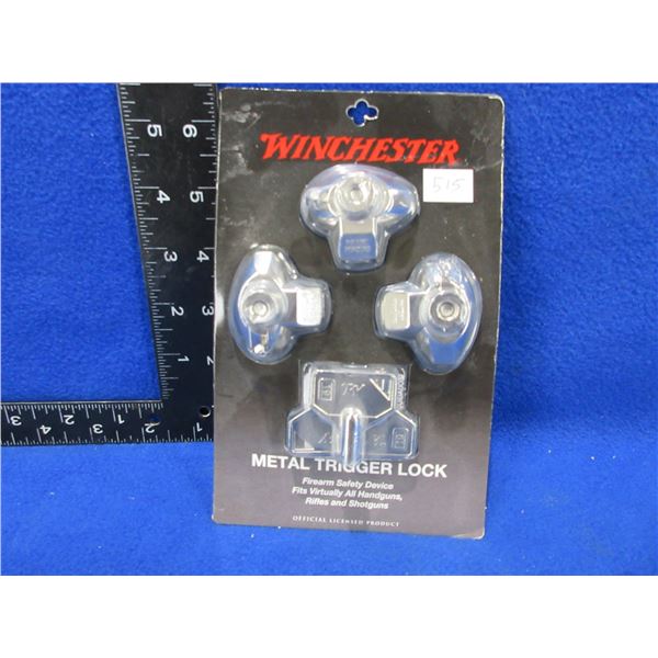 NEW - Winchester Metal Trigger Locks - Pack of 3 with Keys