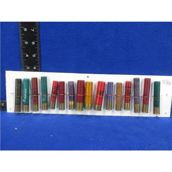 Collector Ammo - 16 Misc. Shotshells on Bullet Board