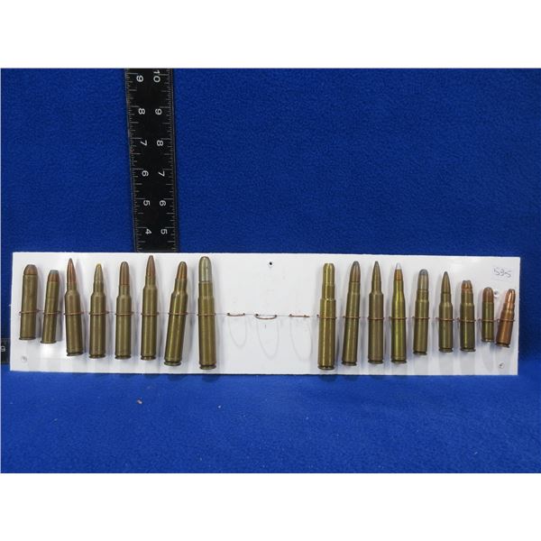 Collector Ammo - 17 Misc. Cartridges on Bullet Board