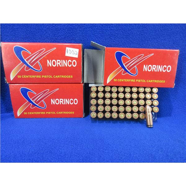 7.62X25 85gr FMJ Norinco Cartridges - 3 Boxes of 50