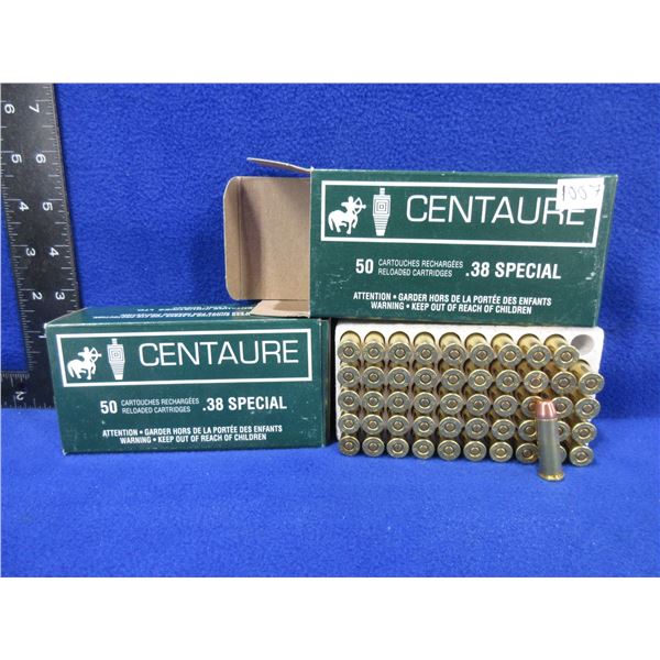38 Spl Centaure Factory Reloads - 2 Boxes of 50