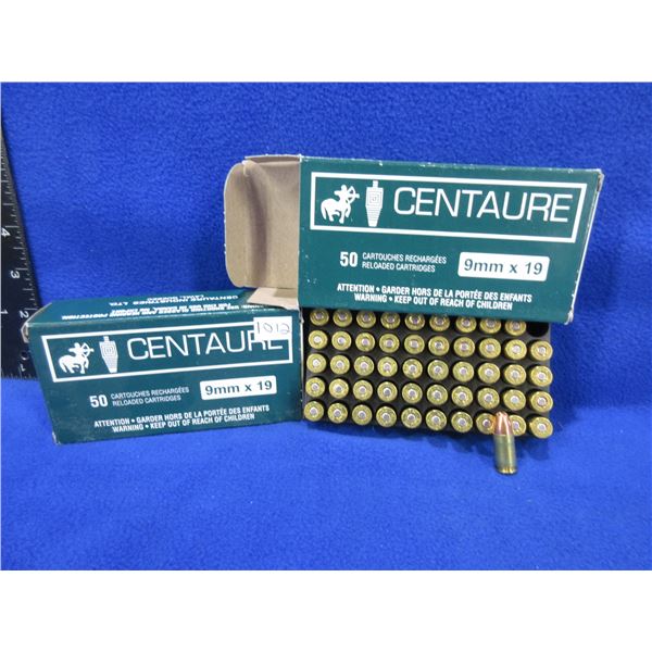 9MMX19 Centaure Factory Reloads - 2 Boxes of 50