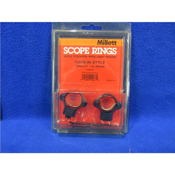 Millet 1" High Scope Rings - Turn In Style - Appear Unused