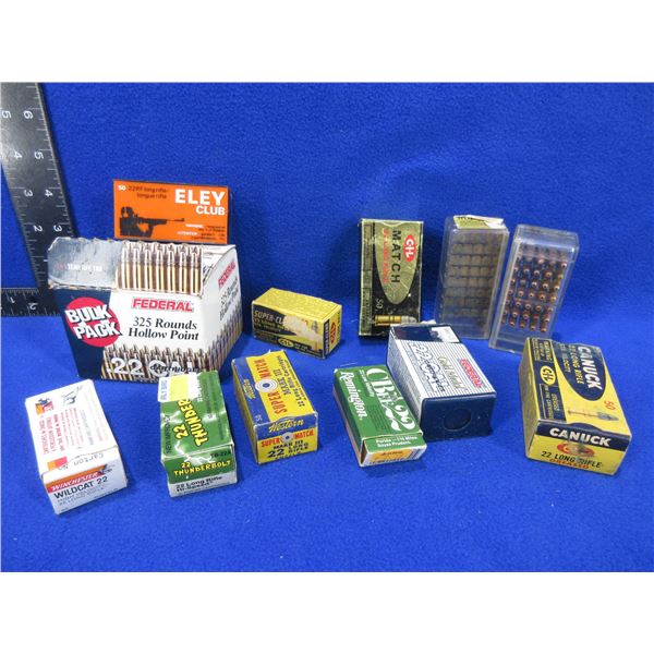 Lot of Misc. 22 S, L, LR Cartridges - Approx. 350 Total