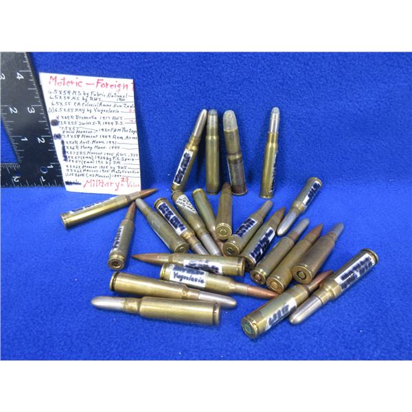 Lot of Misc. Collector Military Cartridges - Bag of 23