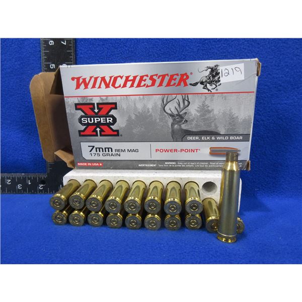 Brass Only - 7MM Rem. Mag Win. Unprimed - Box of 19