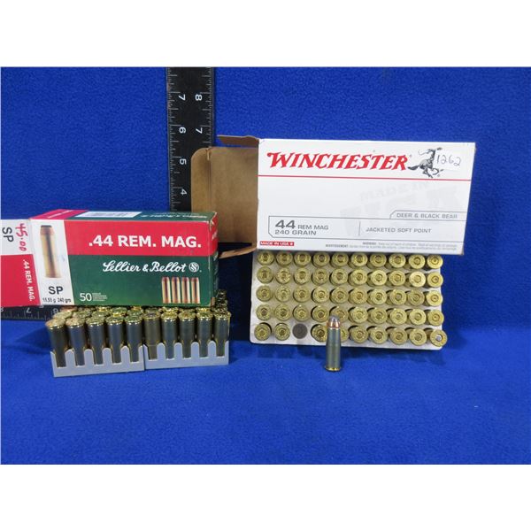 44 Rem. Mag 240gr Cartridges - Box of 50, Box of 46