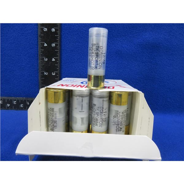 12 Ga 2 3/4" 00Buck Dominion Shotshells - Box of 25
