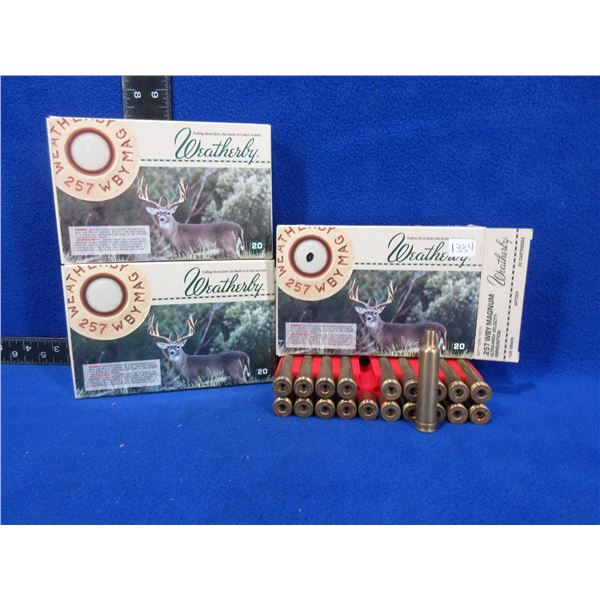 Brass Only - 257 Wby Mag Unprimed Weatherby