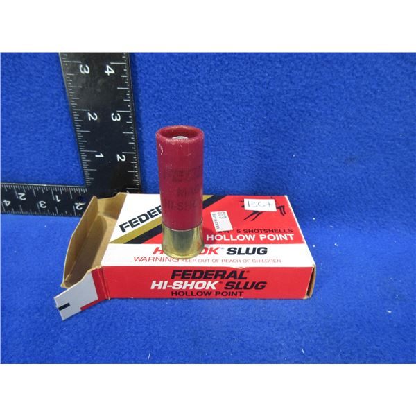 12 Ga 2 3/4" HP Hi-Shok Slug Federal Shotshells - Box of 4