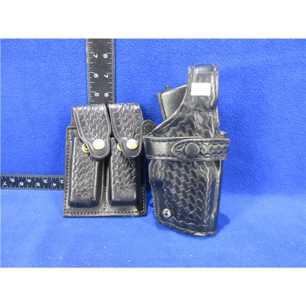 Safariland S&W Leather Belt Holster and Magazine Pouch
