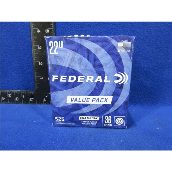 22 LR 36gr HP Copper-Plated Federal Champion Cartridges