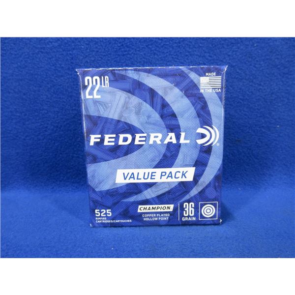 22 LR 36gr HP Copper-Plated Federal Champion Cartridges