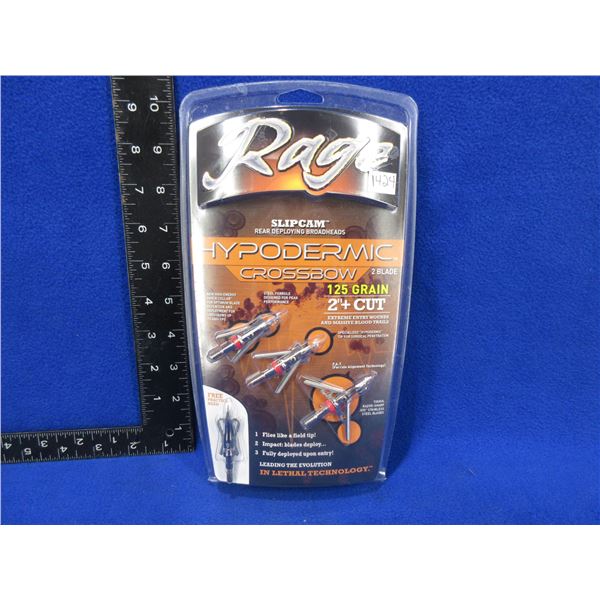 Rage Hypodermic Crossbow Broadheads - 125 Grain