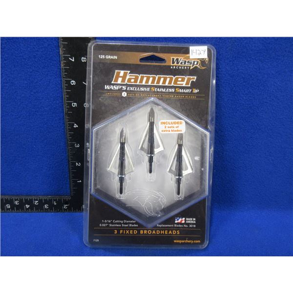 Wasp Archery Hammer Broadheads - 125 Grain - 3 Pack