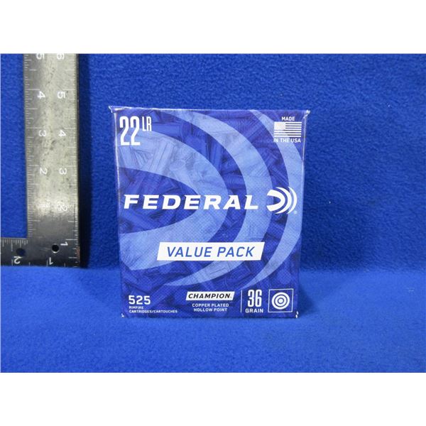 22 LR 36gr HP Copper-Plated Federal Champion Cartridges