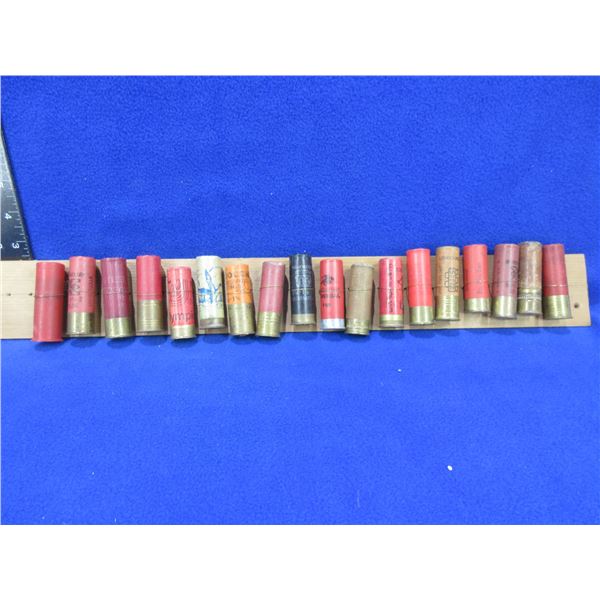 Collector Ammo - 18 Misc. 12 Ga Shotshells on Bullet Board