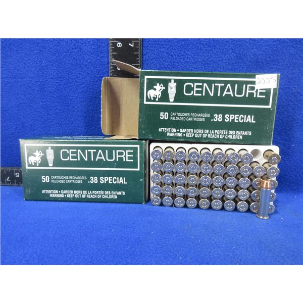 38 Spl Centaure Factory Reloads - 2 Boxes of 50