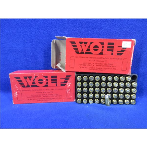 40 S&W 180gr Lead TC Factory Reloads by Wolf
