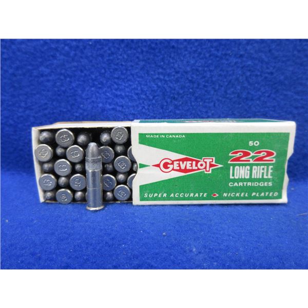 Collector Ammo - 22 LR Nickel Plated Gevelot Cartridges
