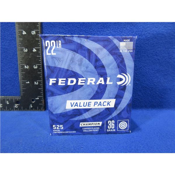 22 LR 36gr HP Copper-Plated Federal Champion Cartridges