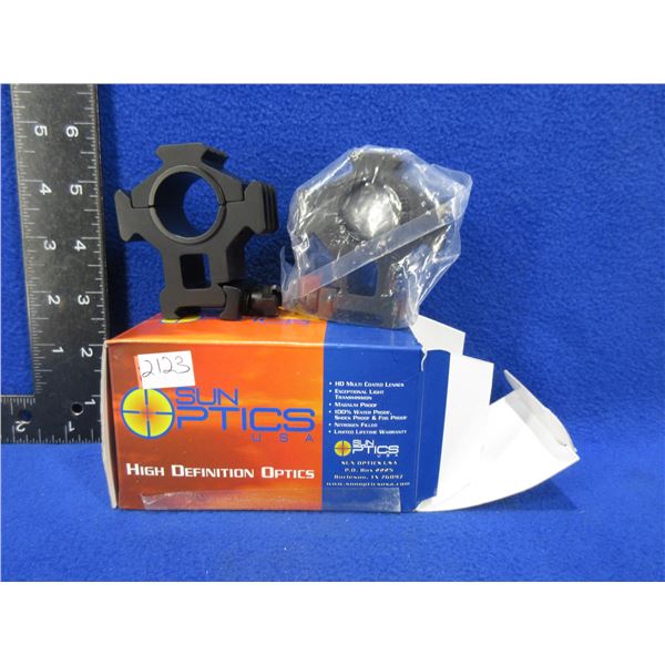 Sun Optics 30MM/1" Inserts Tactical Tri-Rail Picatinny Rings