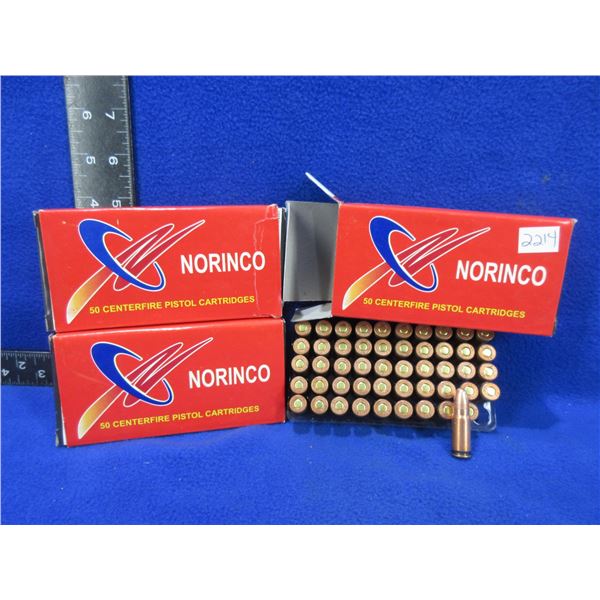 7.62X25 85gr FMJ Norinco Cartridges - 3 Boxes of 50