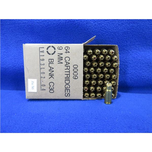 9MM Blank C30 Cartridges - Box of 64 - Must Ship Purolator
