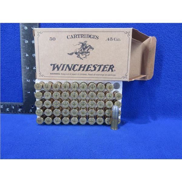 45 Colt 250gr Cowboy Action Lead Flat Nose Win Cartridges