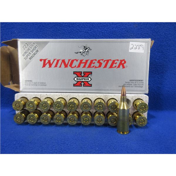 223 WSSM 64gr PP Winchester SuperX Cartridges