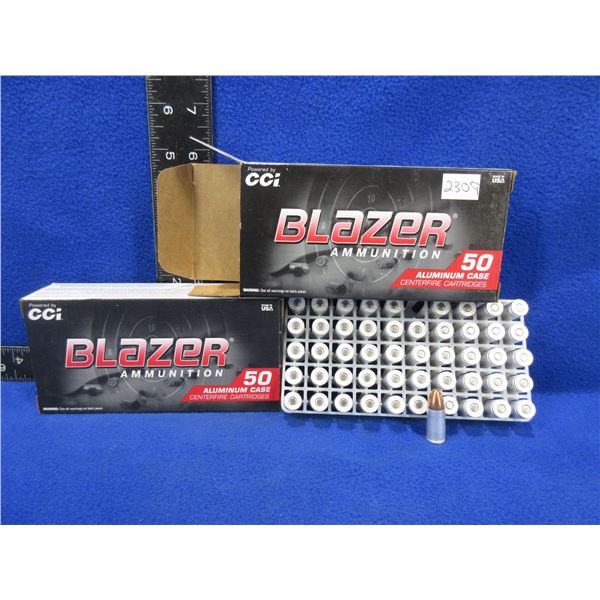 9MM Luger 115gr FMJ CCI Blazer Cartridges - 2 Boxes of 50