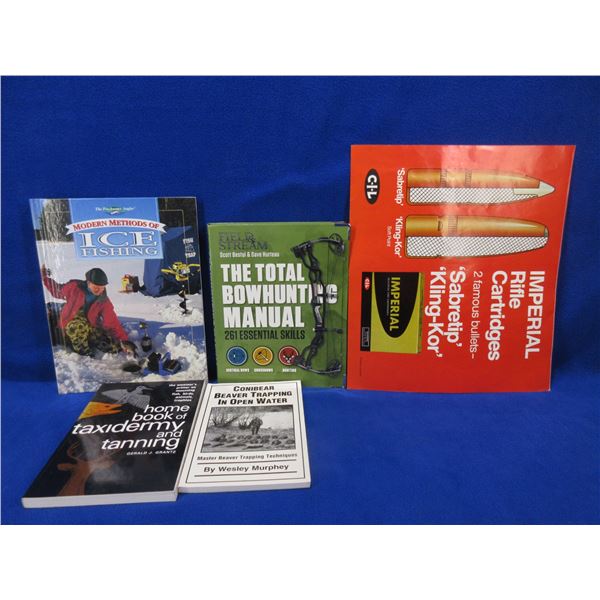 4 Books and a Poster - Icefishing, Bowhunting, Taxidermy