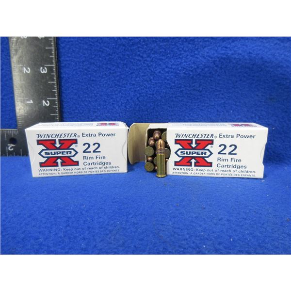 22 LR 40gr Winchester SuperX Cartridges - 2 Boxes of 50