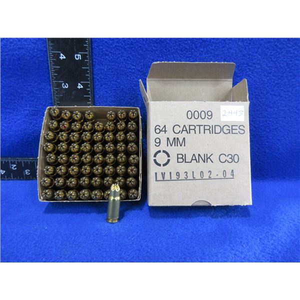 9MM Blank C30 Cartridges - Box of 64 - Must Ship Purolator