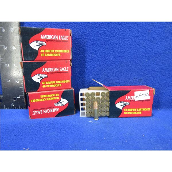 22 LR 38gr HP HV Federal American Eagle Cartridges