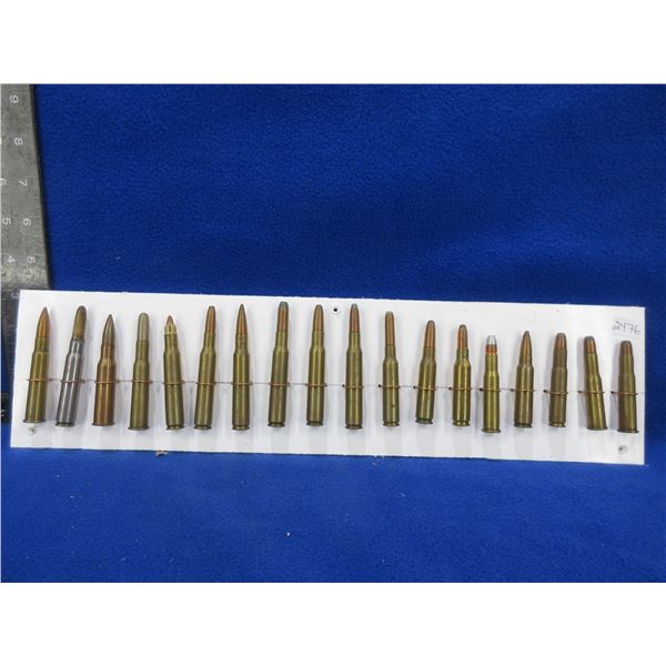 Collector Ammo - 18 Misc. Cartridges on Bullet Board