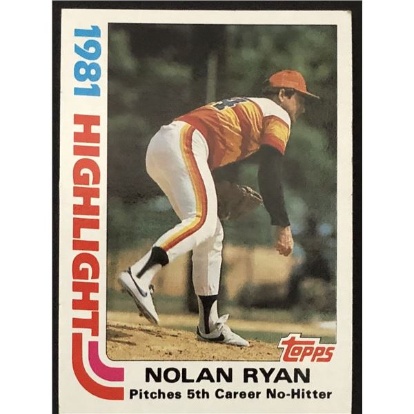 1982 TOPPS Nolan Ryan HL (HOF)