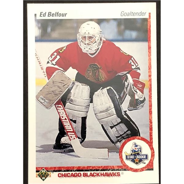 1990-91 UPPER DECK Ed Belfour (RC) (HOF)