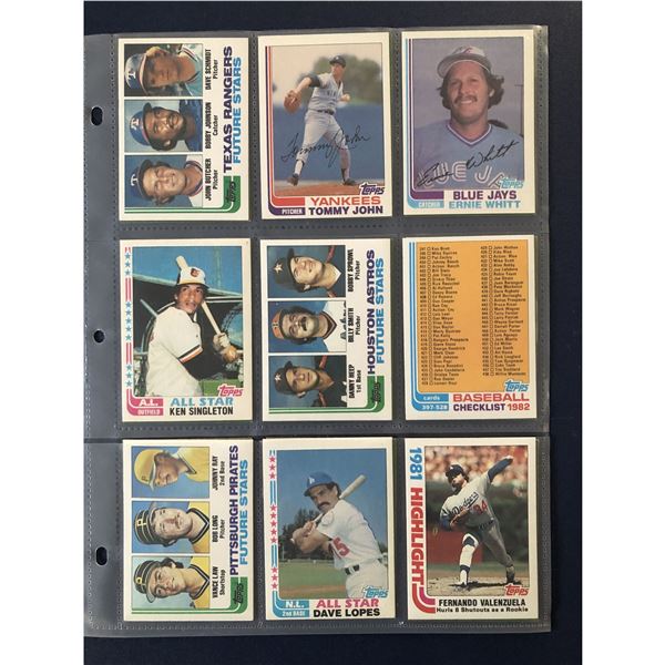 1982 TOPPS Baseball collection - over 200 assorted cards