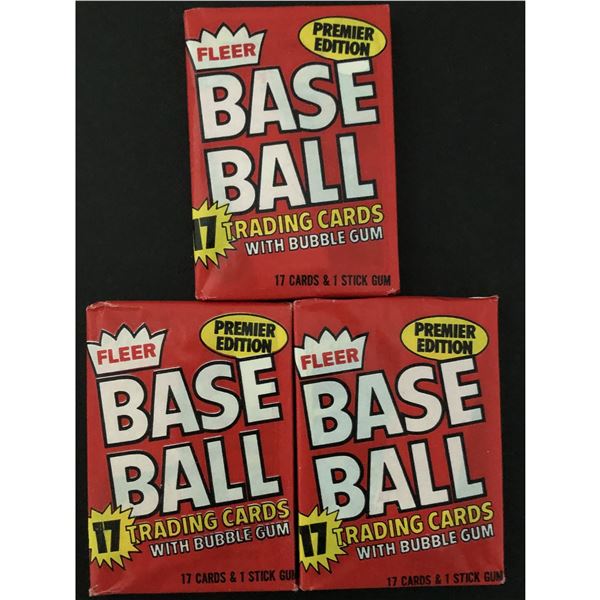 1981 FLEER Baseball wax packs (3 packs)