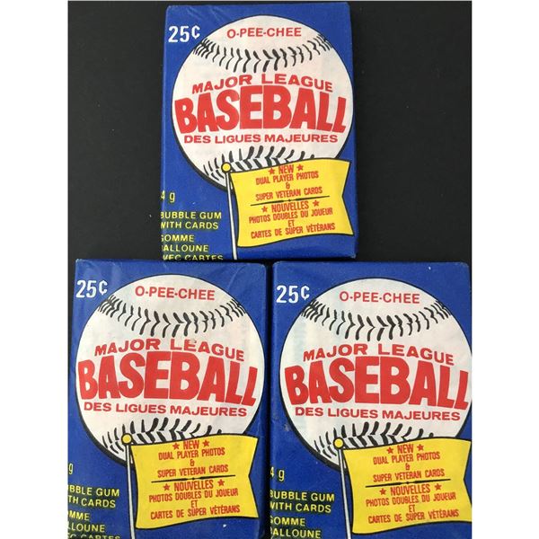 1983 O-PEE-CHEE Baseball wax packs (3 packs)